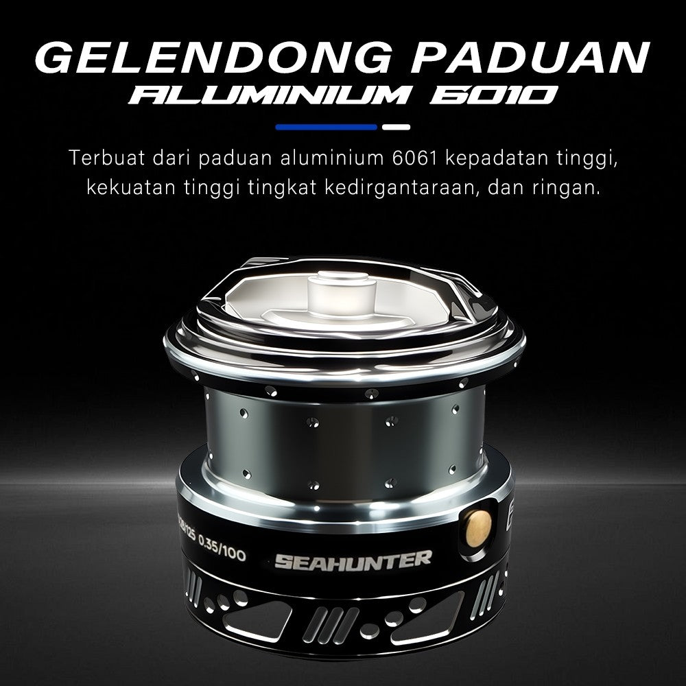 SeaHunter Cyberron 3000 Power Handle Reel 7kg Drag Saltwater Spinning Reel 1PC