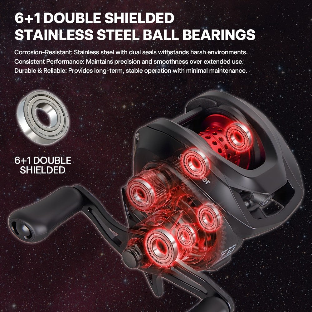 SeaHunter Nebula DC Digital Control Baitcasting Reel 165g Ultralight Saltwater Freshwater Fishing Reel 1PC