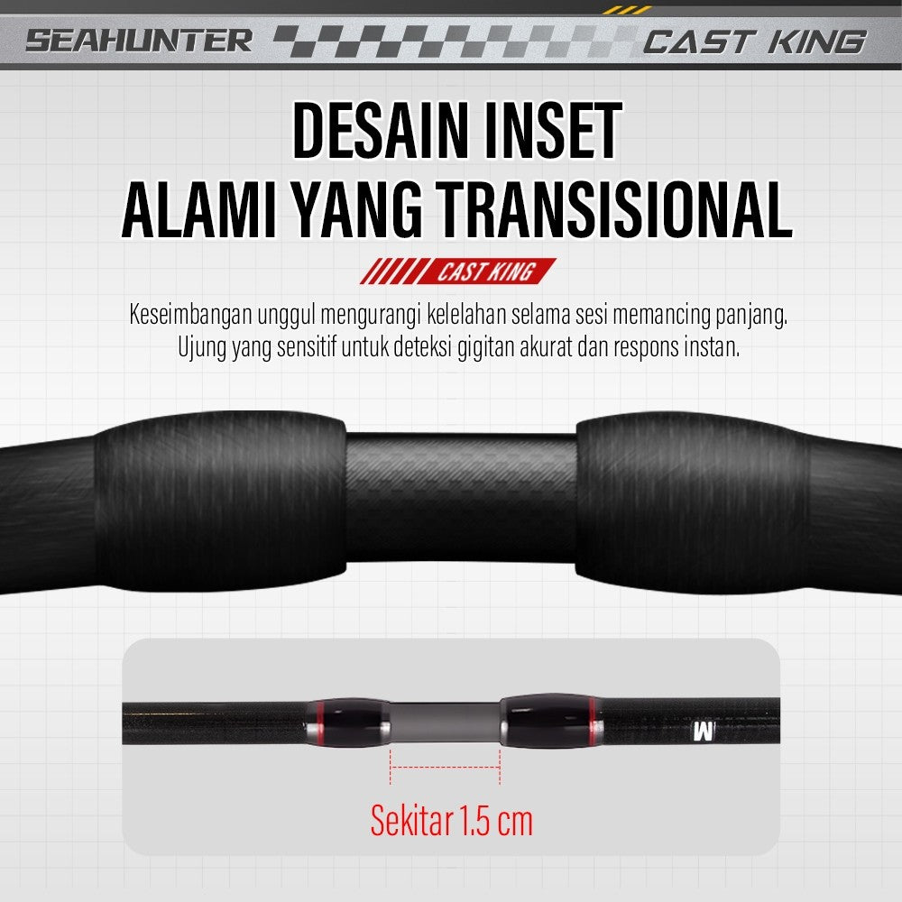 SeaHunter Cast King Fishing Rod FUJI Guides 30T Carbon Long Casting Rod 1PC