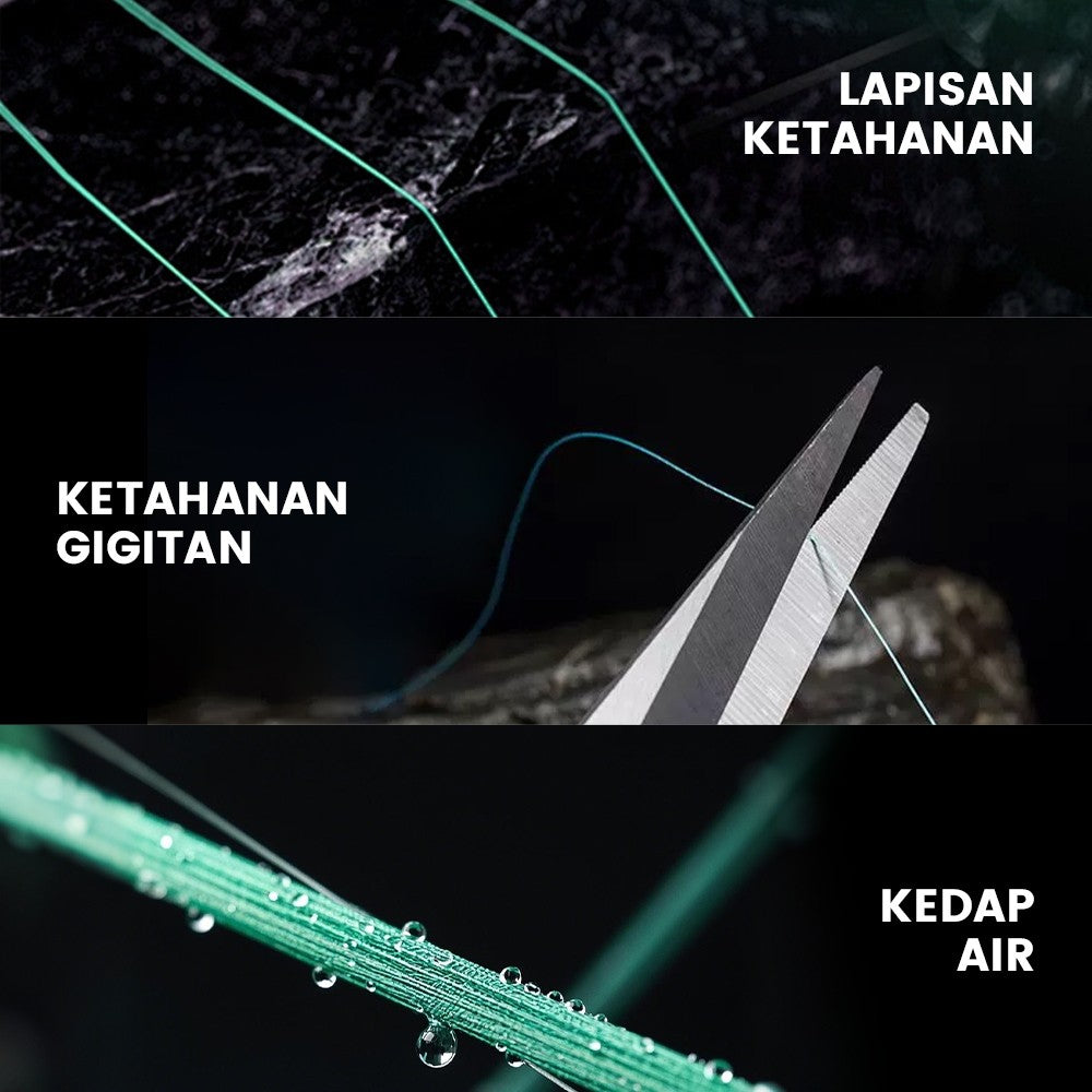 [OFFICIAL] SeaHunter Blue Shark 100M&150M&300M PE X8 Senar Pancing, Tahan Aus Senar PE X8 Hijau Merah Anti Kusut Tali Pancing Dikepang 300m Halus Lembut Jepang Braided Fishing Line Memancing Di Laut