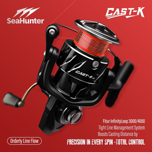 SeaHunter Cast King Power Handle Reel 145g Carbon 3-Zone Waterproof Spinning Reel 1PC