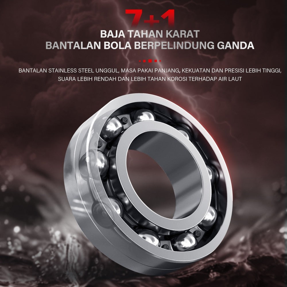 [OFFICIAL] SeaHunter Blade X Reel Pnacing Power Hnadle All Metal Spinning Fishing Reel 7+1 BB 5.1:1/4.7:1 Gear Ratio 3000-8000 Series 10KG Max Drag, Aluminum Alloy Bodyand Grip Saltwater Fishing Whee