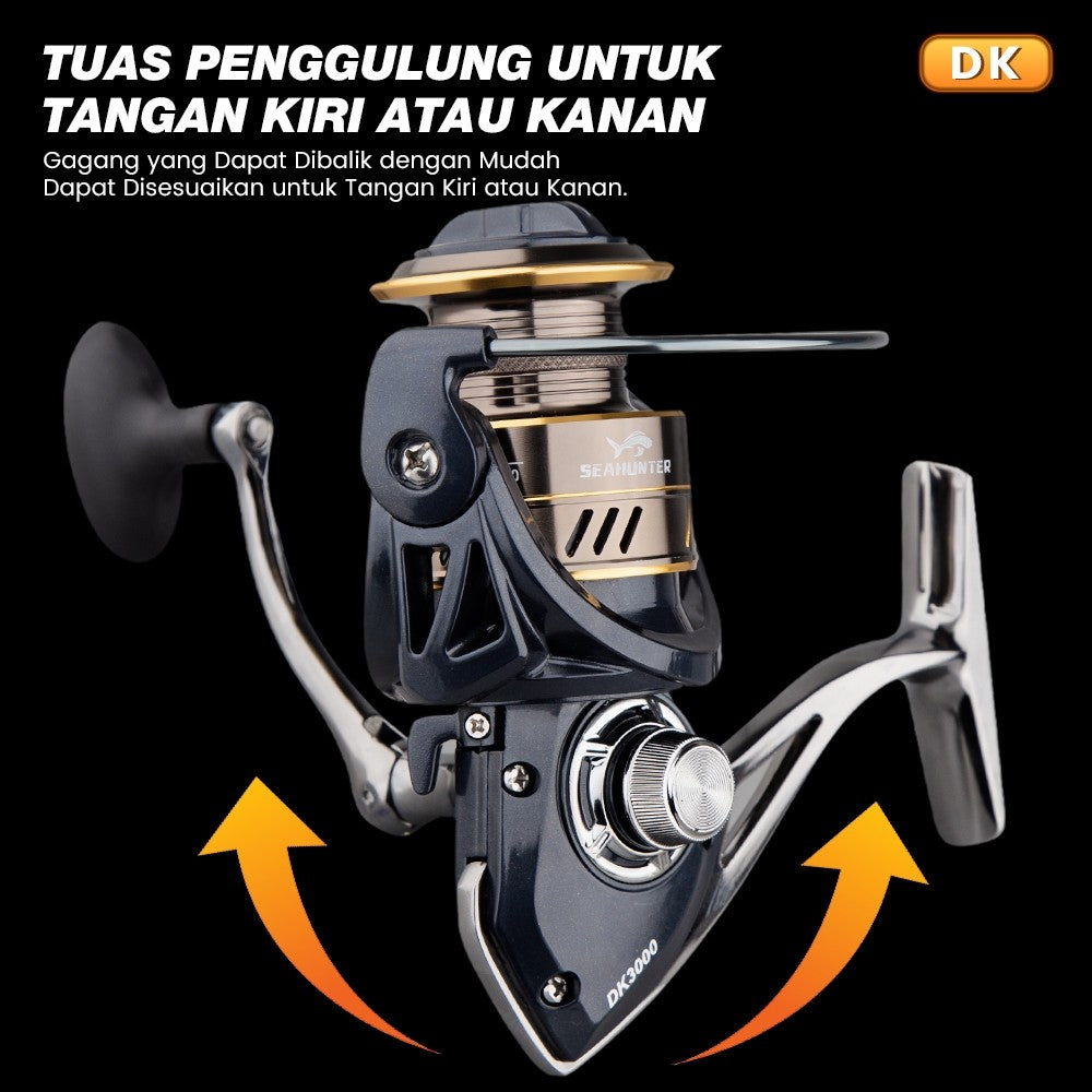 SeaHunter DK Power Handle Spinning Reel 15kg Max Drag Saltwater SW Fishing Reel 1PC