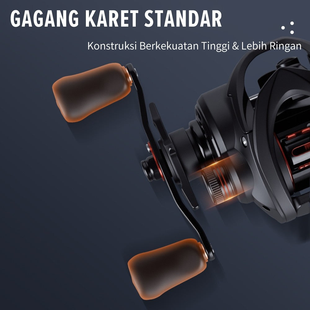 [OFFICIAL] SeaHunter BLACK ARROW Reel BC Reel Pancing Baitcasting, Drag Clicker, 6+1 BB Ball Bearings, 7.2:1 Gear Ratio, 4.5kg Max Drag, Reinforced Nylon Frame, 20-level Magnetic Brake System with 8pcs N32 magnet Bait Casting Reel BC Fishing Reel