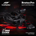 [OFFICIAL]SeaHunter x KastKing BRUTUS PRO Reel BC Baitcasting Reel Pancing,Drag Clicker,7.2:1 Gear Ratio,5+1 BB Ball bearing,Aluminum Alloy Spindle,8KG Max Drag,for Saltwater,Freshwater Casting Gulungan Pancing Reels BC, Kiri/Kanan