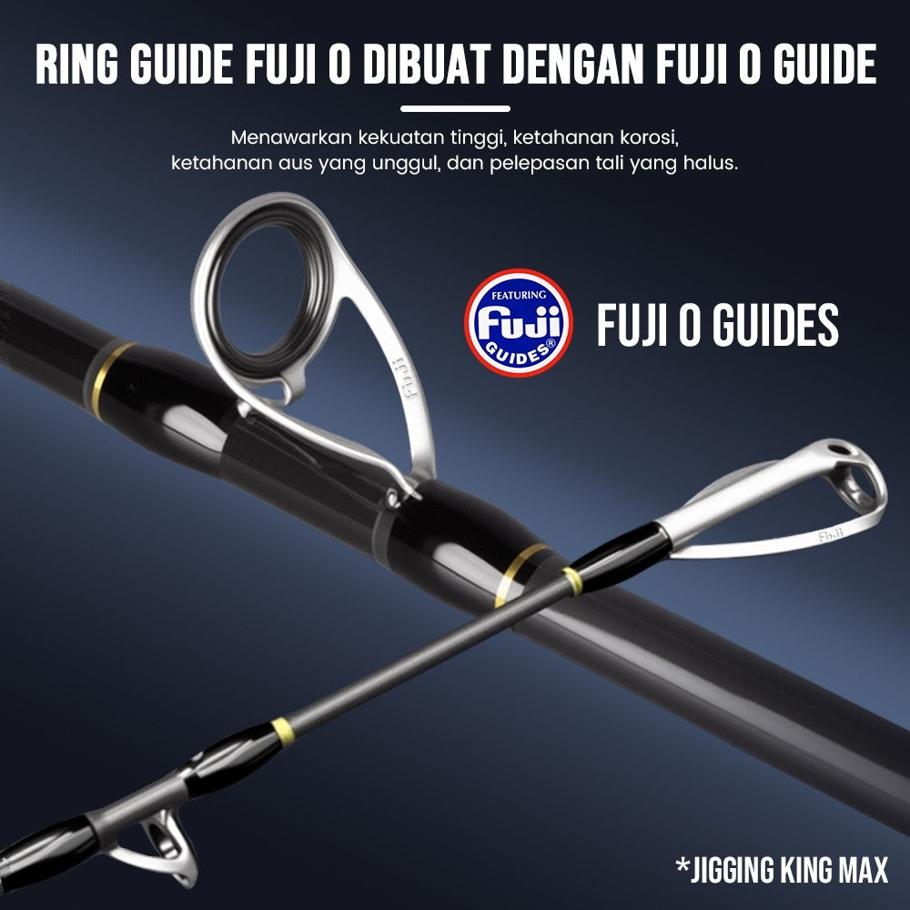SeaHunter Jigging King Fishing Rod FUJI Guides Solid Carbon 20kg Drag Jigging Rod 1PC
