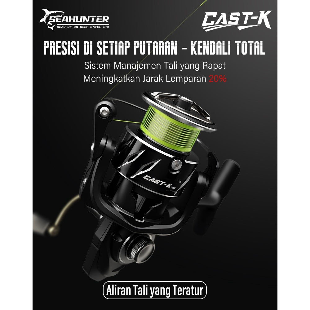 SeaHunter Cast King Power Handle Reel 145g Carbon 3-Zone Waterproof Spinning Reel 1PC
