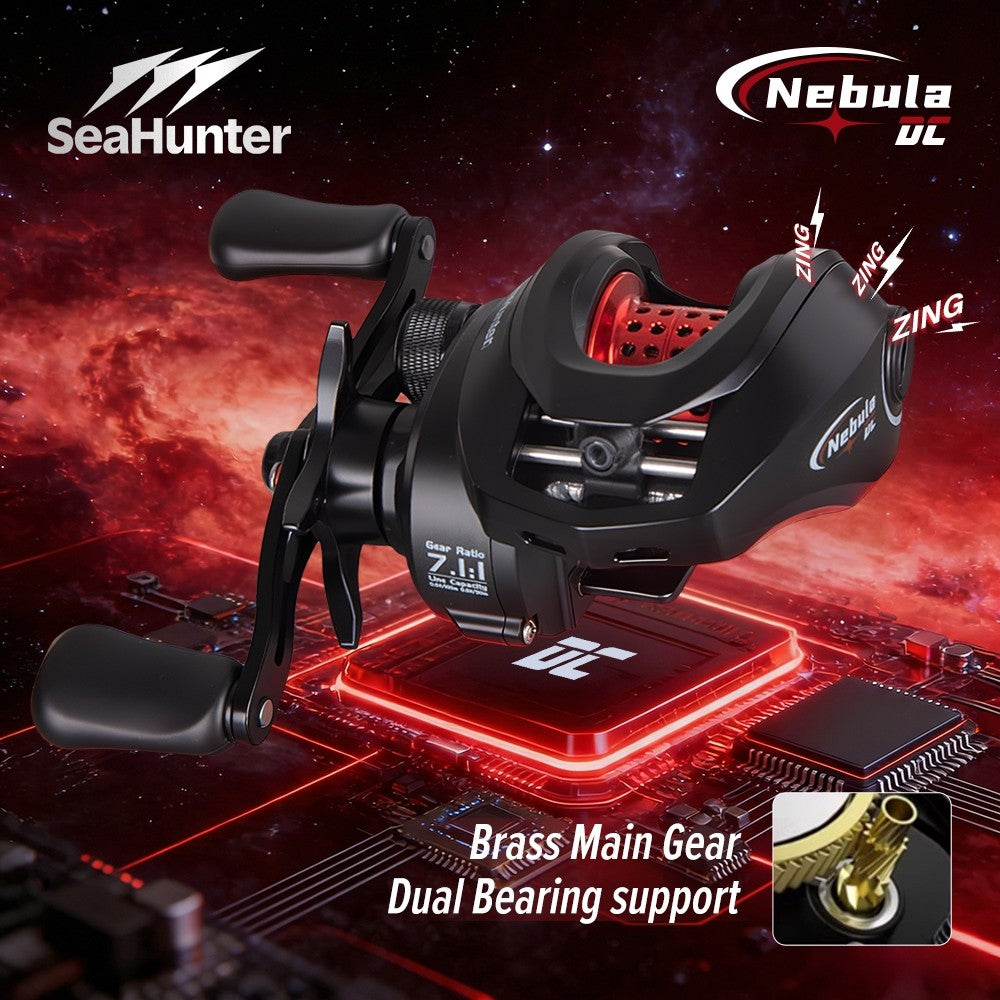 SeaHunter Nebula DC Digital Control Baitcasting Reel 165g Ultralight Saltwater Freshwater Fishing Reel 1PC