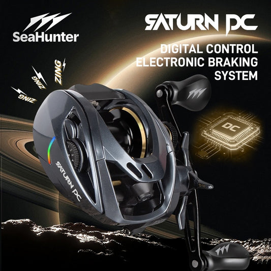 SeaHunter Saturn DC Digital Control Baitcasting Reel 7.3:1 High Speed Saltwater Freshwater Fishing Reel 1PC