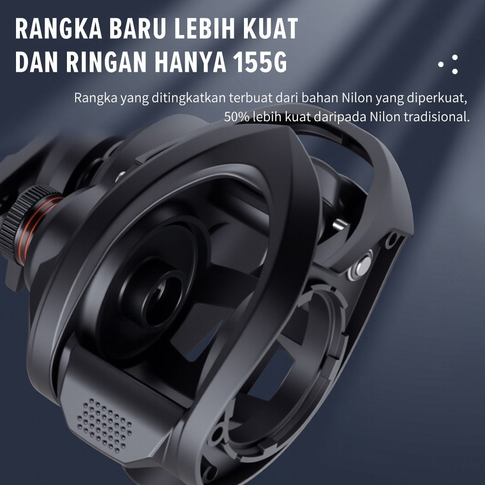 [OFFICIAL] SeaHunter BLACK ARROW Reel BC Reel Pancing Baitcasting, Drag Clicker, 6+1 BB Ball Bearings, 7.2:1 Gear Ratio, 4.5kg Max Drag, Reinforced Nylon Frame, 20-level Magnetic Brake System with 8pcs N32 magnet Bait Casting Reel BC Fishing Reel