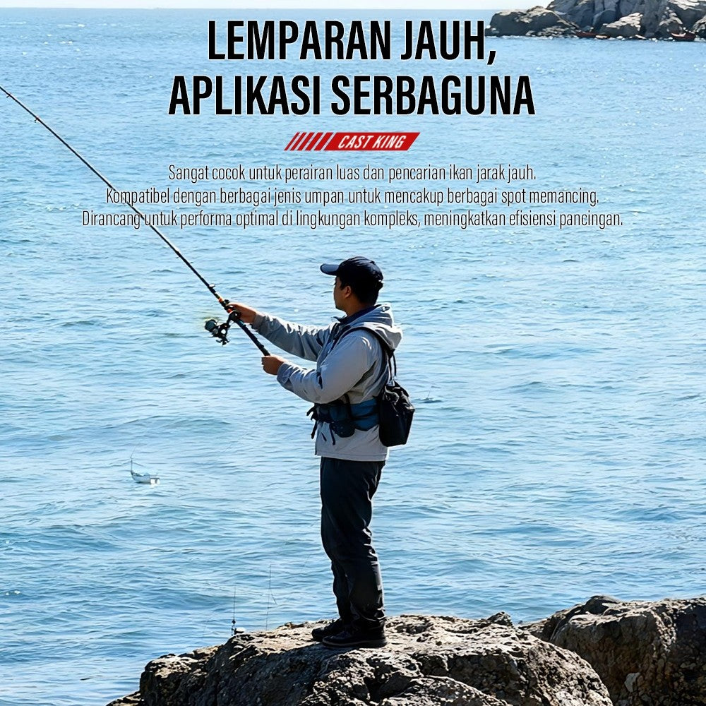 SeaHunter Cast King Fishing Rod FUJI Guides 30T Carbon Long Casting Rod 1PC