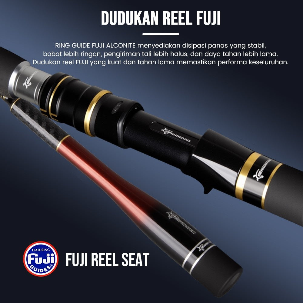 SeaHunter Jigging King Fishing Rod FUJI Guides Solid Carbon 20kg Drag Jigging Rod 1PC