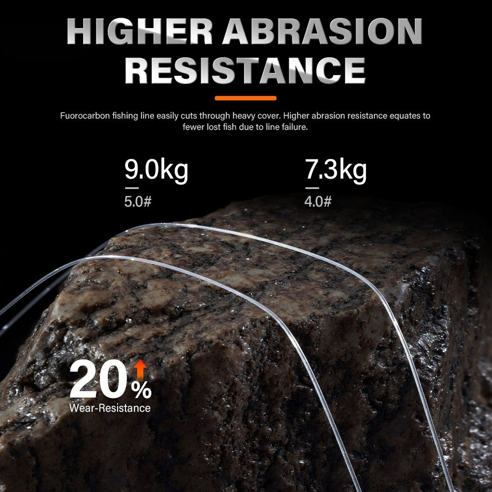 SeaHunter 25M Fluorocarbon Coated Shock Leader Invisible Strong Saltwater Freshwater Clear Fishing Line 1PC