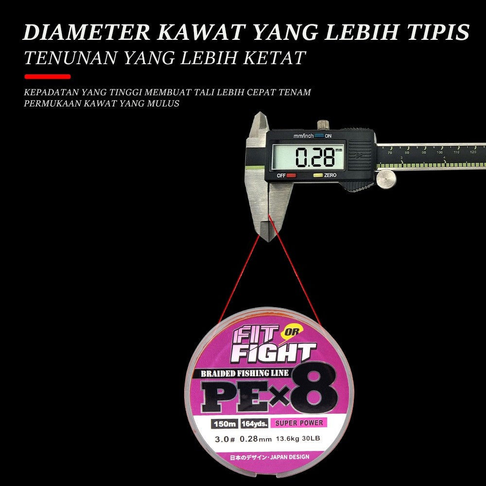 SeaHunter Fit or Fight PE X8 150M 300M Japanese Braided Fishing Line Saltwater 1PC