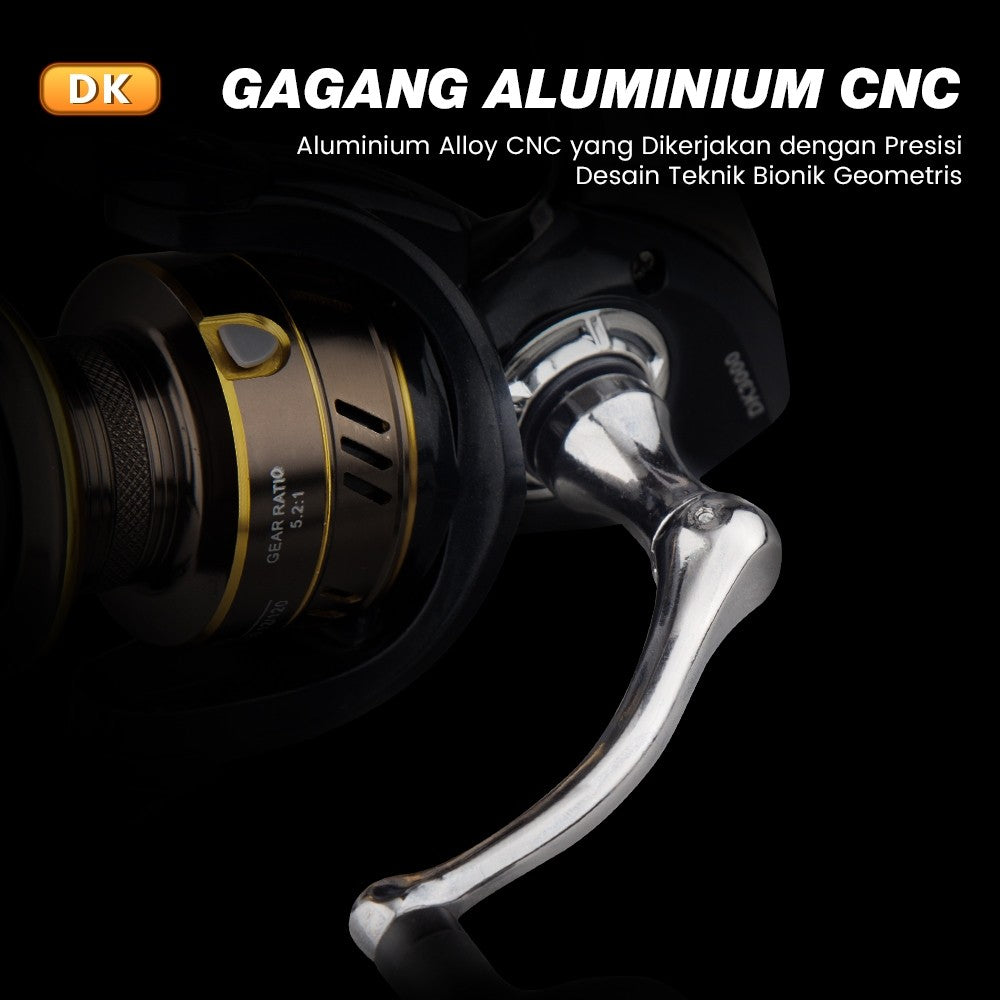 SeaHunter DK Power Handle Spinning Reel 15kg Max Drag Saltwater SW Fishing Reel 1PC